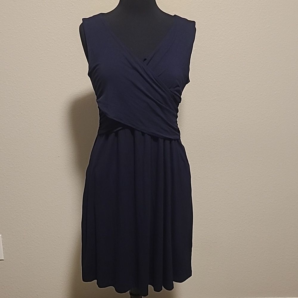 Classic Style with a Pop of Color! Amazon Essentials Blue Dress (Size L)
